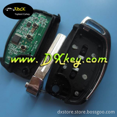 Original quality smart key for hyundai 3 buttons 433mhz with 4D60chip hyundai remote control